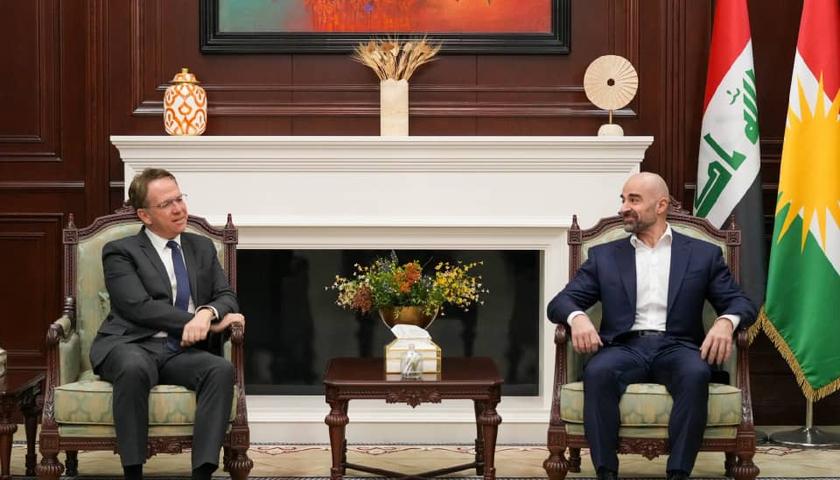 بافل طالبانی و سفیر فرانسە در اربیل دیدار کردند