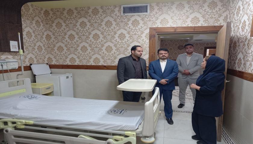 بازدید رئیس نمایندگی وزارت خارجه از بیمارستان امام خمینی کرمانشاه برای توسعه همکاری با عراق