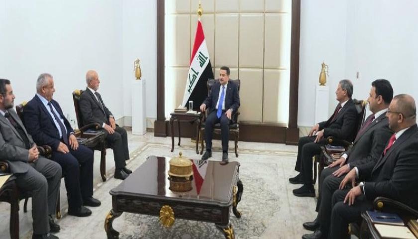 در دیدار هیئت اتحادیه اسلامی با سودانی؛ مسئلە حقوق کارمندان اقلیم کردستان و نفت حلبچه بررسی شد