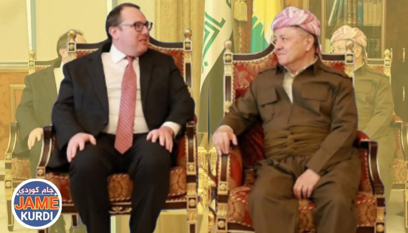 بارزانی لەگەڵ هەڵسوڕێنەری باڵیۆزخانەی ئەمەریکا لە عێراق کۆبووەوە