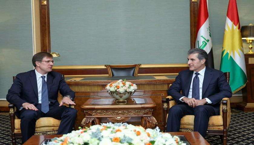 گفت‌وگوی نچیروان بارزانی و سرکنسول فدراسیون روسیه در اقلیم کُردستان درباره تحولاتِ منطقه