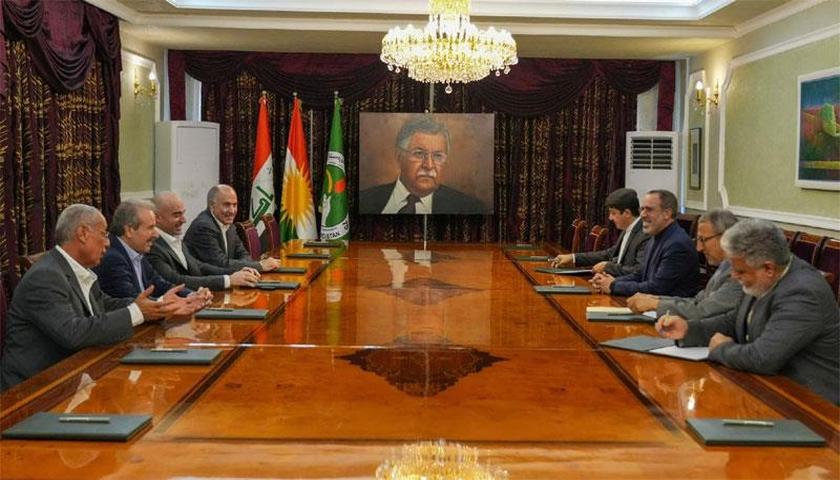 هەر دوو سەرکۆنسووڵی ئێران لە هەولێر و سلێمانی لە گەڵ بافڵ تاڵەبانی کۆبوونەوە