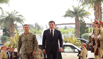 دیدار «نچیروان بارزانی» با دریاسالار «براد کوپر» فرمانده ستاد مرکزی ارتش آمریکا 