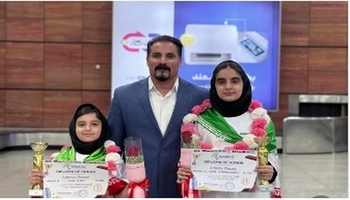 افتخار آفرینی دو خواهر کرمانشاهی در مسابقات جهانی ریاضی محض دبی 