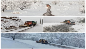 برف‌روبی گسترده در راه‌های کرمانشاه؛ اجرای بیش از ۱۴ هزار کیلومتر‌باند عملیات زمستانی