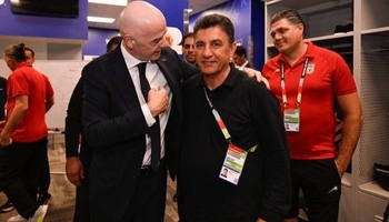 دیداری قەلعەنۆیی و سەرۆکی فیفا پاش یارییەکەی ئێران و نیوزلەندا