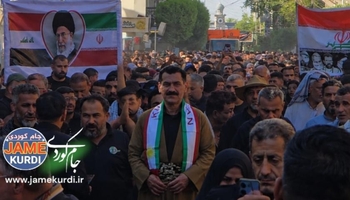 استقبال از پیکر رهبر شهید، پیام وفاداری مردم عراق به ایران است / ایران تنها پشتیبان کردها بودە و هست